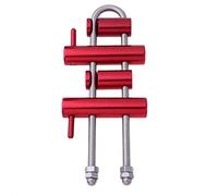 harayaa Descendeur à Crémaillère, équipement d'escalade, Butée de Rappel, Amortisseur, Alliage D'aluminium, Répartition du Frottement pour La Descente, Rouge, 21x9cm
