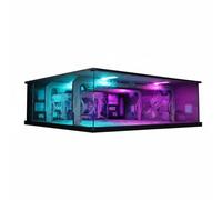 harayaa Diorama Parking Souterrain avec Système d'Éclairage Intégré Alimenté par USB Modèle Garage Échelle 1 64 pour Exposer Véhicules Miniatures