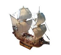 harayaa DIY Hobby Ship Assembly Model Boat Kits Watercraft Collections Desk Decoration 1: 100 Scale Paper Sailboat Ship Kits for Men Women