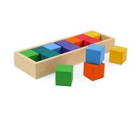harayaa -en-Ciel Blocs de Construction Jeu en Bois Jouet Éducatif Puzzle Géométrique Coordination Motricité Adapté aux Enfants Salle de Jeux Maison, Carré