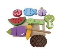 harayaa Ensemble de Jouets en Bois pour L'éducation Précoce, Portable, Interactif, Parent-Enfant, pour Faire Semblant de Couper des Aliments, pour La Jour