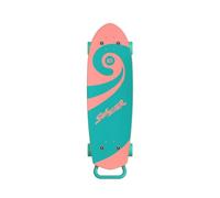harayaa Équipement de Sport pour Enfants Skateboard Surf Push Ride Plateau Arrondi Quatre Roues avec Poignées Intégrées Direction Aisée et Poussée Stable, Rose, Vert Menthe