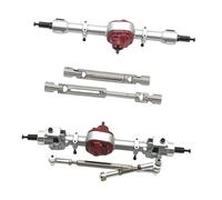harayaa Essieux avant et Arrière En Métal pour Voiture Télécommandée 1:12, Pièces de Mise à Niveau, Modification, Réparation, Arbres de Transmission Métalliqu, Argent