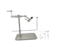 harayaa Étau de Montage de Mouches Réglable, Outil Pratique pour La Pêche à La Mouche, avec Rotation à Double Roulement et Base Antidérapante. Convient pour L, avec des Outils