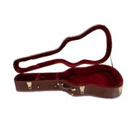 harayaa Étui Guitare Acoustique Étui Rigide Coffre Instrument Housse Coque Surface PU Classique et Solide Fermeture Sûre pour Le Transport Adapté aux Élèves, Marron, Marron Foncé