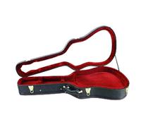 harayaa Étui Guitare Acoustique Étui Rigide Coffre Instrument Housse Coque Surface PU Classique et Solide Fermeture Sûre pour Le Transport Adapté aux Élèves, Noir, Noir