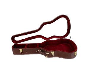 harayaa Étui Guitare Acoustique Étui Rigide Coffre Instrument Housse Coque Surface PU Classique et Solide Fermeture Sûre pour Le Transport Adapté aux Élèves, Marron, Marron Foncé
