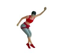harayaa Figurine Miniature à L'échelle 1:87, Mini Figurine Humaine, Grimpante, Petit Ornement pour Accessoires de Maison de Poupée, Accessoires D'amén, Rouge
