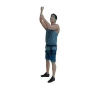 harayaa Figurine Miniature à L'échelle 1:87, Mini Figurine Humaine, Grimpante, Petit Ornement pour Accessoires de Maison de Poupée, Accessoires D'amén, Bleu
