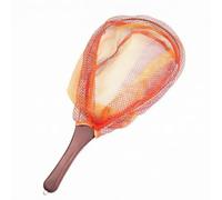harayaa Filet de Pêche Pliable avec Poignée Bois Massif Pliable à Mailles Fines de Débarquement Rangement Pratique Transport Flottant Adapté, Orange, Orange