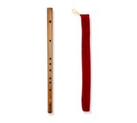 harayaa Flûte en Bambou Flûte Droite Instrument à Vent Bois Percé Embouchure Traditionnelle Portable en Bambou Amer Séché à l'Air avec Pochette de Protection, G