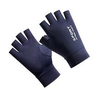 harayaa Gants d'Été Gants Cyclisme Respirant Antidérapant Protection Multiples Activités Sportives Convient à la Pêche Randonnée Vélo Course Marche, Demi-Doigt Bleu