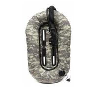harayaa Gilet de Plongée Compensateur de Flottabilité Donut Wing Système d'air Complet avec Tuyau Basse Pression et Inflateur en Nylon Cordura et Forme, Camouflage Désert