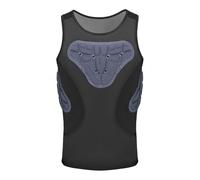 harayaa Gilet de Protection rembourré pour Homme, équipement de Protection Confortable sans Manches, Haut d'entraînement Antichoc pour Le Rugby et Le, M