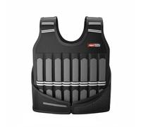 harayaa Gilet Lesté d'Entraînement Gilet de Course Gilet de Musculation Gilet Ajustable avec Poids en Maille Respirante et Plaques en Acier avec Rangement, Noir, 15KG