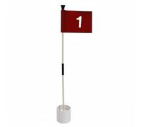 harayaa Golf Pratique Drapeau Ensemble Coupe Marqueur Base Visible Aluminium Nylon Plastique Drapeau Numéroté pour Exercice de Golf Atelier Simulation de Parcours Enseignement, No 1 Set