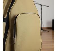 harayaa Housse de Guitare Étui Sac Coffre Rembourré Épe et Velours Intérieur Surface Déperlante Poche Frontale Pratique Bretelles Ajustables Convient à la Scène, Beige, Kaki, 39 Pouces