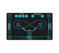 harayaa Indoor Sports Flooring Tapis de Hockey Entraînement Surface avec Plan de Marquages Numérotés Courbes et Droites Structurées pour Construire, Bleu Éblouissant, 90 150cm