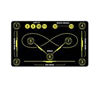harayaa Indoor Sports Flooring Tapis de Hockey Entraînement Surface avec Plan de Marquages Numérotés Courbes et Droites Structurées pour Construire, Vert Pomme, 90 150cm