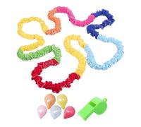 harayaa Jeu de Cohésion D'équipe avec Corde Extensible et Bande élastique Coopérative pour Enfants, 400 Cm