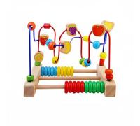 harayaa Jeu de Perles Enfant Labyrinthe Boulier Perles Jouet Éducatif Activité Bois Structure Solide Table et Sol Exploration Couleurs Coordination Adapté aux, Labyrinthe De Perles en Forme De Fruits