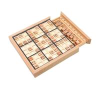 harayaa Jeu de Sudoku En Bois, Jouet éducatif Familial, Jeu de Logique et de Calcul Mental Portable, Cadeau de Noël pour Enfants, noir