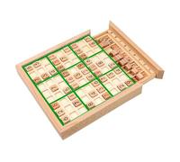 harayaa Jeu de Sudoku En Bois, Jouet éducatif Familial, Jeu de Logique et de Calcul Mental Portable, Cadeau de Noël pour Enfants, Vert
