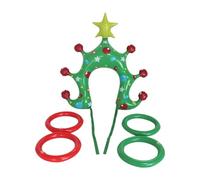 harayaa Jeu lancer d'anneaux, serre-tête gonflable pour sapin Noël, jeux carnaval pour coopération en équipe, activité Noël pour adultes et