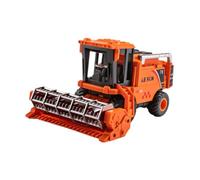 harayaa Jouet de Véhicule de Moissonneuse-batteuse, Camion de Transport de Tondeuse Simulé, Petit Jouet de Ferme pour Enfants, Orange