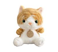 harayaa Jouet pour Chat Pratique et Mignon, Cadeau de Noël, Poupée Chat En Peluche, Jouet pour Appartement, Chambre à Coucher, Filles, Garçons, Enfants, Jaune