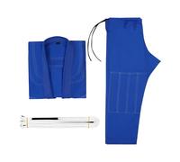 harayaa Kimono Jiu Jitsu Uniforme Brésilien Ensemble Veste Pantalon Ceinture Tissu Respirant Léger Couture Confortable Souple Adapté à Tous Entraînement, Bleu A3