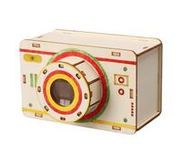 harayaa Kit de Construction de Camera Obscura pour Enfants, Modèle Physique pour Débutants, Design Compact, 12 X 8,3 X 7,6 Cm, Accessoires En Bois