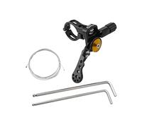 harayaa Levier de Tige de Selle Téléscopique pour Vélo Commande à Distance Collier de Guidon Accessoire de Frein en Alliage d'Aluminium Adapté au Cyclisme, 22.2MM Noir