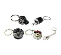 harayaa Lot 5 Porte-clés métalliques pour pièces Automobiles, Mini-Porte-clés Multifonctions pour boîte Vitesses Manuelle à Six rapports.