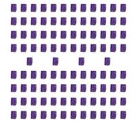 harayaa Lot de 100 Dés en Acrylique, Blocs de Construction de 0,39 Pouce, Jouets Empilables à Faire Soi-même, Jouets D'entraînement Sensoriel, Jeu de Soci, Violet