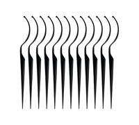 harayaa Lot de 12 bâtonnets d'application de cils, légers et pratiques, pour salons de beauté et de, Noir