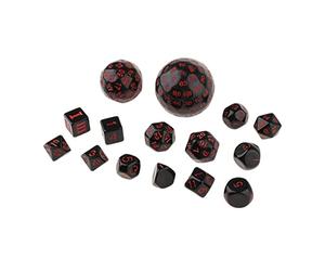 harayaa Lot de 15 Jeux de Société éducatifs En Acrylique à Faces Multiples, Accessoires pour Jeux éducatifs, Jeu de Dés R, rouge