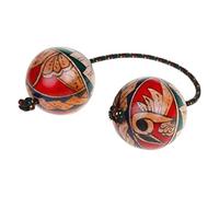 harayaa Lot de 2 Boules de Sable Rythmiques En Calebasse Double, Jouets D'éveil pour Enfants, Maracas, Hochet, Tambour à Billes En, Adaptés Au, 1 paires