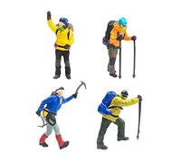 harayaa Lot de 4 Figurines Réalistes de Personnages Grimpants à L'échelle 1/87 pour Maquette de Maison.