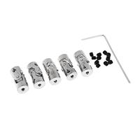 harayaa Lot de 5 Raccords Universels Métalliques à Cardan, Connecteurs Pivotants pour Arbre Moteur, Adaptés Aux Projets de Modélisme et Aux Voitures Radiocomm, 2x2 mm