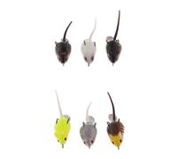 harayaa Lot de 6 Leurres de Pêche en Forme de Souris, Appâts de Surface, Leurres de Type Crankbait