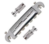 harayaa LP Style Pièce de Chevalet Guitare Électrique Compensé Six Cordes Ensemble de Pont Matériau Alliage Fer Adapté à Remplacement Guitare les, Argent