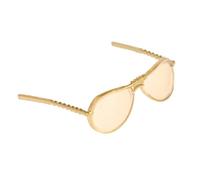harayaa Lunettes de Soleil pour Figurines, Modèle Costume, Noires, Rondes, Vintage, En Alliage, avec étui de Rangement, pour Poupées de 30 Cm (12 Pouces), Acc, E01 Or
