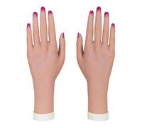 harayaa Main de mannequin, 'entraînement pour ongles en acrylique, main féminine souple et réaliste, organisateur de bijoux pour manucure de bracelet, Peau Main Gauche Droite