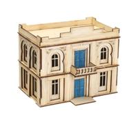 harayaa Maison Puzzle à Construire Soi-même, Modèle 3D en Bois, Bloc de Construction, Jouet D'architecture, Maison de Poupée, Ornement, Horloge de Bureau, 2 étages