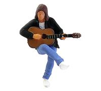 harayaa Maquette de de Sable Tiny Singer People Building à L'échelle 1/64, Hommes Noir