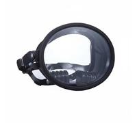 harayaa Masque de Plongée Vue Panoramique Lunettes Tuba Visage Intégral Vitre Unique Claire en Verre Trempé Anti-buée Joint Étanche en Silicone Réglage Précis , Noir