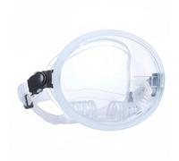 harayaa Masque de Plongée Vue Panoramique Lunettes Tuba Visage Intégral Vitre Unique Claire en Verre Trempé Anti-buée Joint Étanche en Silicone Réglage Précis , Transparent