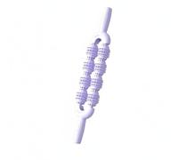 harayaa Massage Thérapie Roller Rouleau Musculaire Bâton Massage Outil Automassage Deep Tissue à Double Rangée avec Huit Roues Rotatives Surface à Picots, Violet