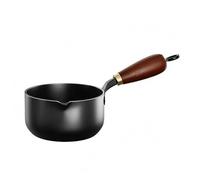 harayaa Mini Poêle à Frire en Fonte Poêle Casserole Marmite Poêlon Corps Profond Bec Verseur Contrôle Facile sans Revêtement Utilisable sur et Induction, 14cm Sans Couvercle